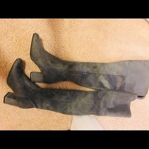 Grey Thigh High Boots